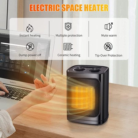 RAF Elegant 1500W Portable Electric Ceramic Heater with Adjustable Thermostat