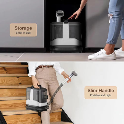 600W All-in-One Spray-Brush-Suction Carpet & Upholstery Spot Cleaner with 1500ml Clean Water Tank & 1600ml Dirty Water Tank, 16kPa Vacuum Power, IPX4 Waterproof System for Home, Sofa, Mattress, Car Interior & Pet Stain Removal