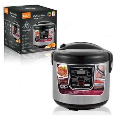 RAF, Pressure And Rice Cooker with Non-Stick Bowl 12 Programs 6L