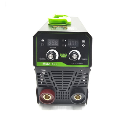 BOSS MMA-400 DC Inverter Welding Machine with Arc Force & Current Control, German Technology, 220V Input, Digital Display, Lightweight with Case