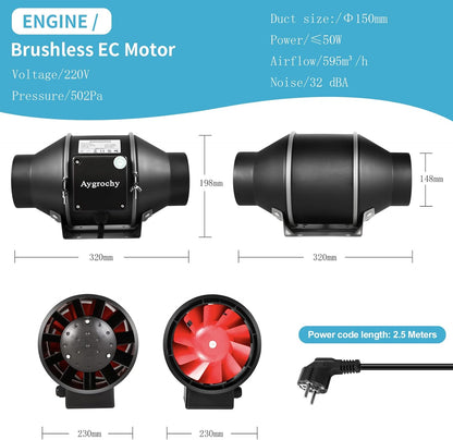 Aygrochy Adjustable Duct Fan