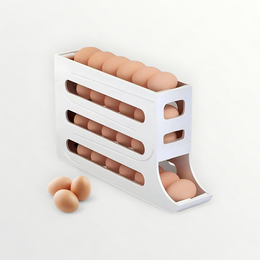 4 Layer Rolling Egg Holder Egg Organizer for 28-30 Eggs