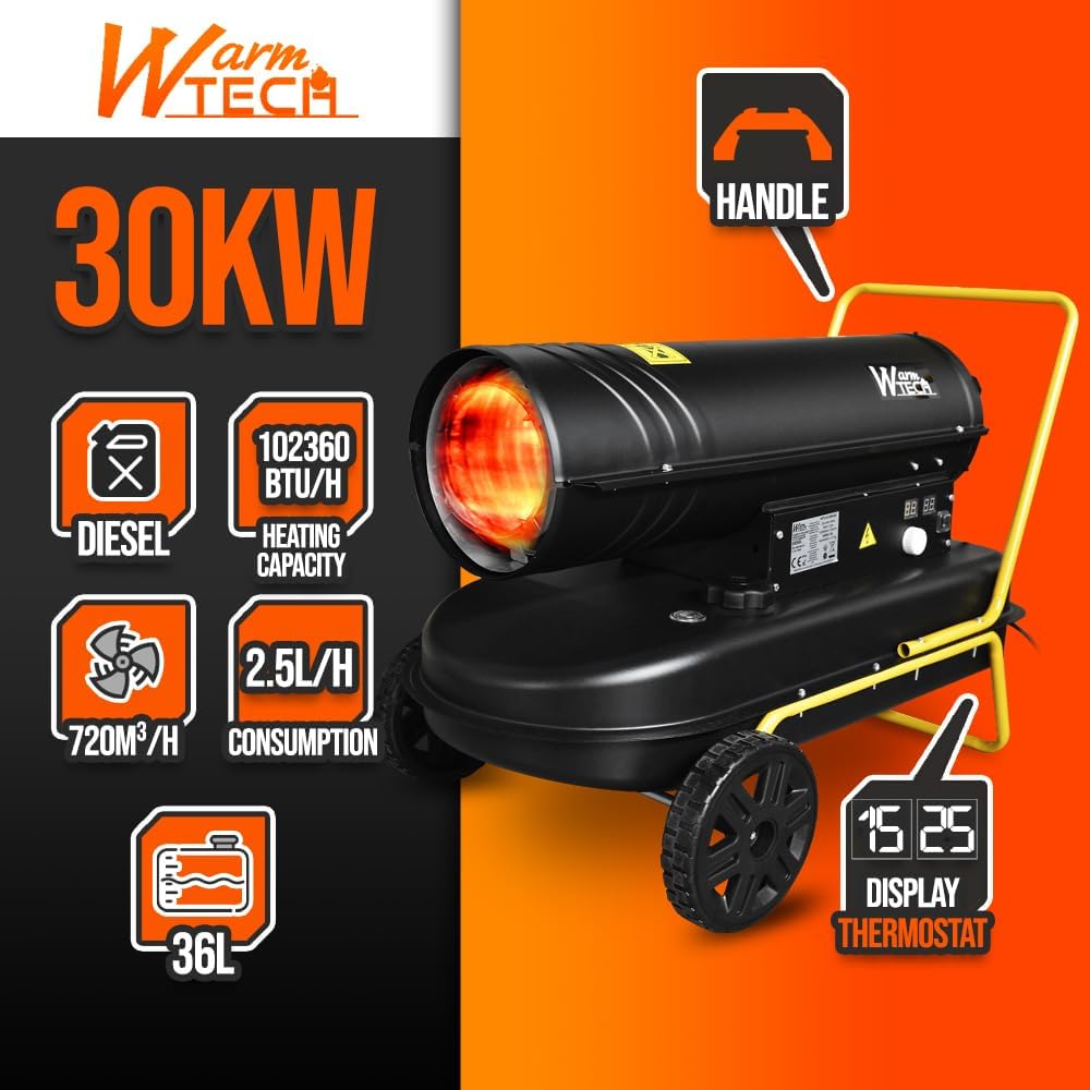 WarmTECH 30KW Diesel Heat Cannon with Thermostat