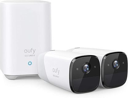 مجموعة كاميرا مراقبة EufyCam 2 بدقة 1080 بكسل (2+1) - رمادي + أبيض (عرض المنتج)