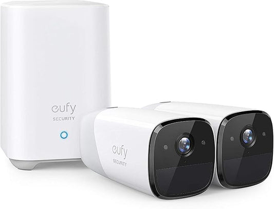 مجموعة كاميرا مراقبة EufyCam 2 بدقة 1080 بكسل (2+1) - رمادي + أبيض (عرض المنتج)