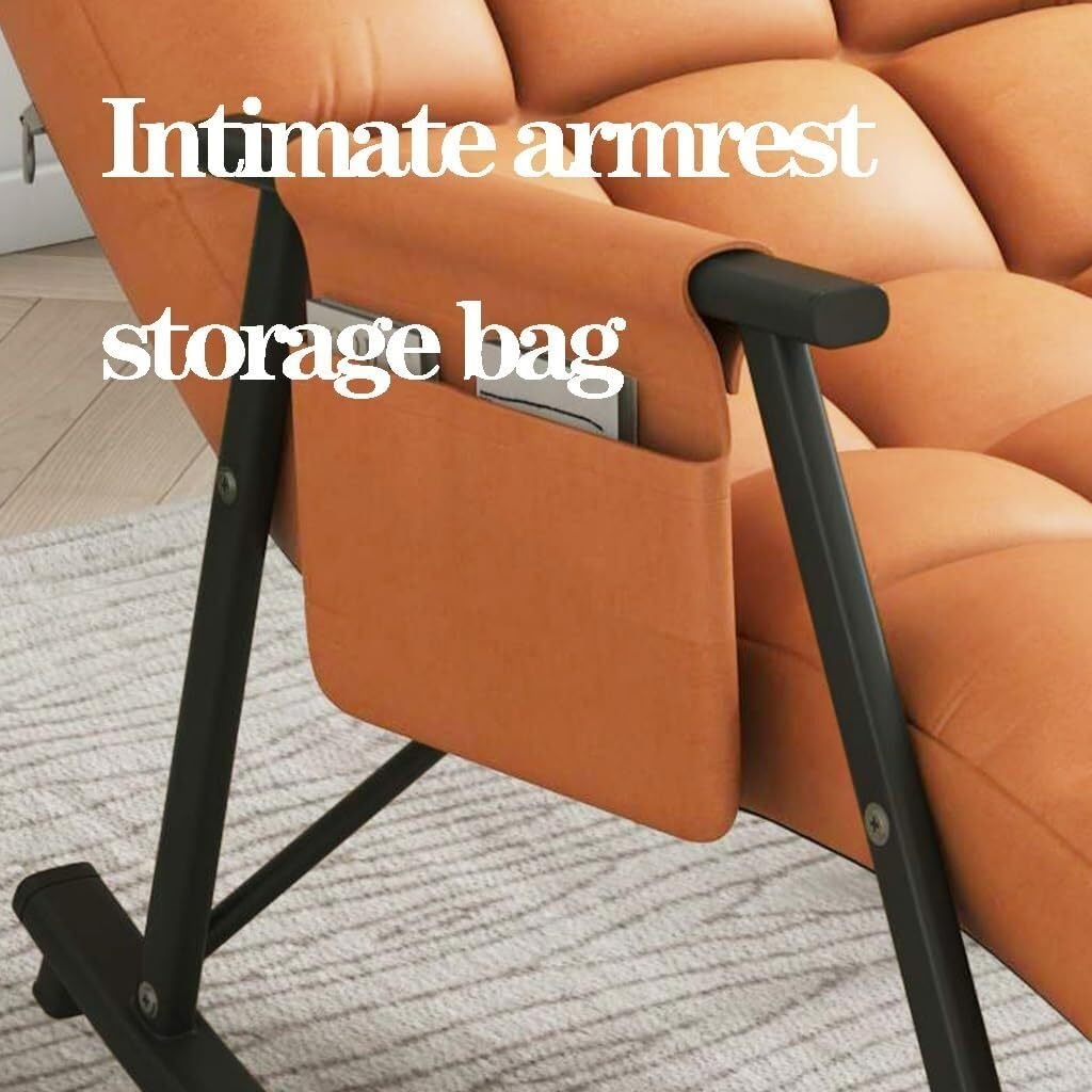 Rocking Chairs for Living Room, Bedroom, Modern Armchair with 5 Reclining Positions and Side Pocket