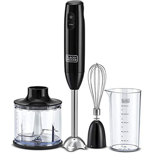 BLACK+DECKER 3 in 1 Hand Blender with Chopper 600W