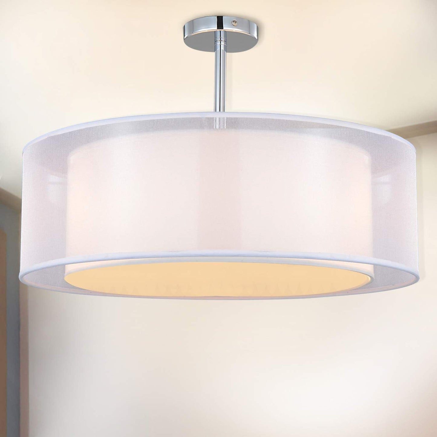 SPARKSOR Ceiling Light - Modern Fabric Pendant Light Shade