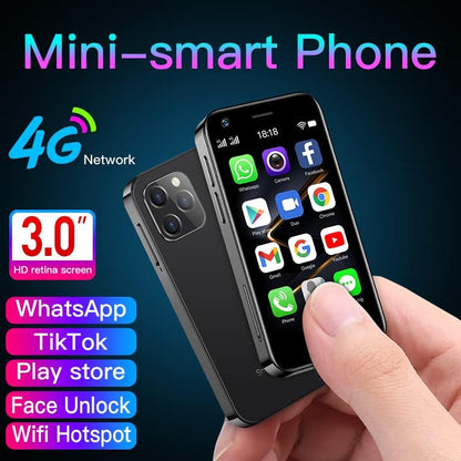 Mini Smartphone 4G Dual SIM Mobile Phone System 3 Inch 2GB+32GB Memory Quad-core
