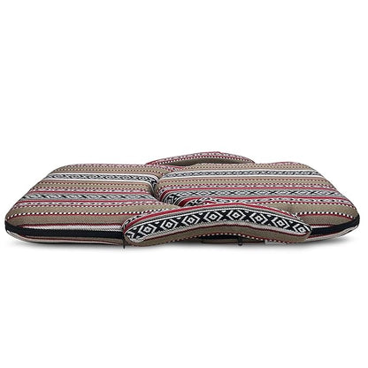 Adjustable Folding Floor Chair with Armrests & 6-Position Backrest for Camping Picnic & Outdoors