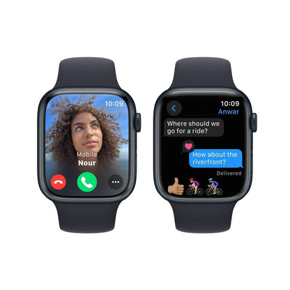 Apple Watch Series 9 GPS 41mm Midnight Aluminum Case with Midnight Sport Band - Small