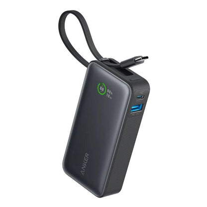 Anker 533 Nano Power Bank (30W, Built-In USB-C Cable), A1259H11 – Black