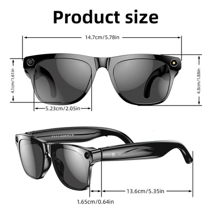 GL ONE AI-Powered Smart Glasses with HD Camera, 1080p Video Recording, Touch Control, AI Translation & Dialogue, IP65 Waterproof, Dual Speakers, 260mAh Battery, 512MB Storage