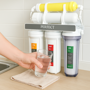 PERFECT RO Water Filtration & Purifier System with 6-Stage Reverse Osmosis, 75GPD Membrane & Mineral Boost for Clean, Healthy, Great-Tasting Drinking Water - with Installation