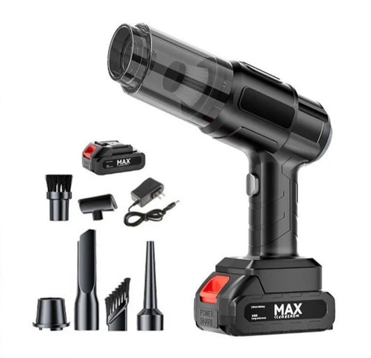 High Power Cordless Handheld Rechargeable Vacuum Cleaner with Rechargeable 24V Lithium Battery, 0.4L Dust Cup, HEPA Filter, and Multiple Nozzle Attachments for Car, Home & Office