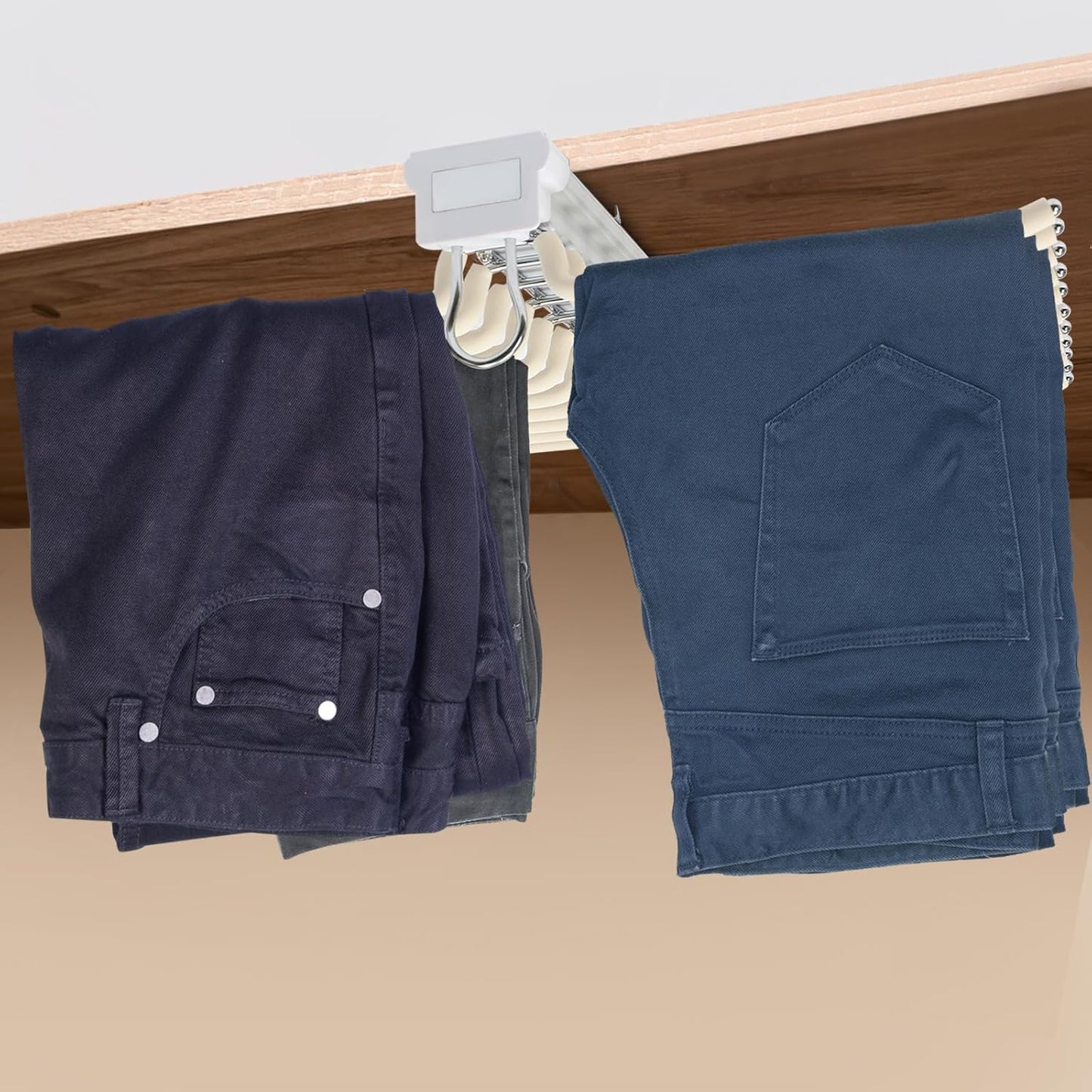 Pull Out Trousers Rack, Double-Row 22 Arms Jeans Hangers for Closet