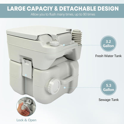 Outdoor Portable Toilet for Children and Adults for Tours, Vacations and Outings