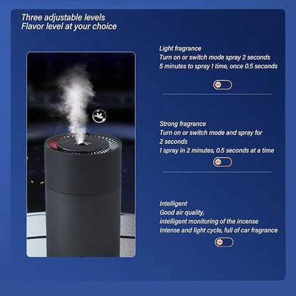 Portable Ultrasonic Car Humidifier & Aroma Diffuser – 260ml