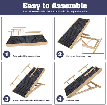 Non-Slip Folding Dog Ramps with Safety Side Rails