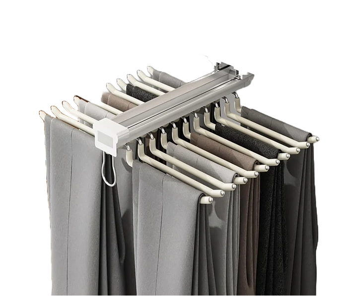 Pull Out Trousers Rack, Double-Row 22 Arms Jeans Hangers for Closet