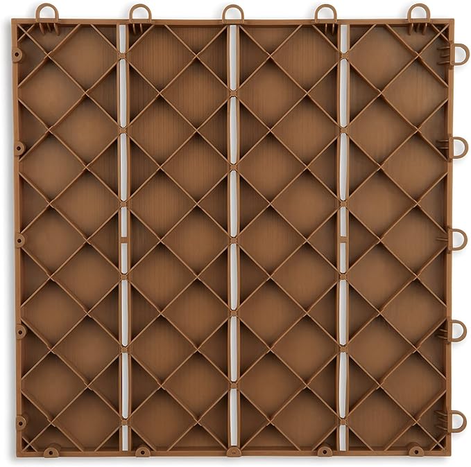 MAXXMEE Terrace Tiles in Wood Look with UV Protection, Floor Panels in Wood Look with Plug-In System for Easy Laying