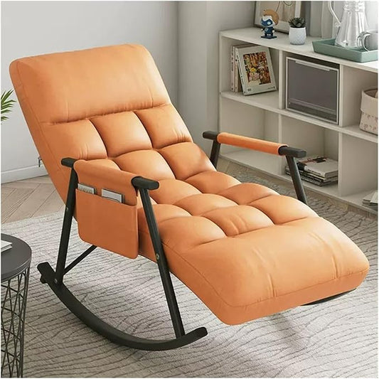 Rocking Chairs for Living Room, Bedroom, Modern Armchair with 5 Reclining Positions and Side Pocket