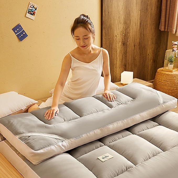 Premium Foldable Soft Cushion Mattress with Elastic Fitting Straps – Dual-Sided
