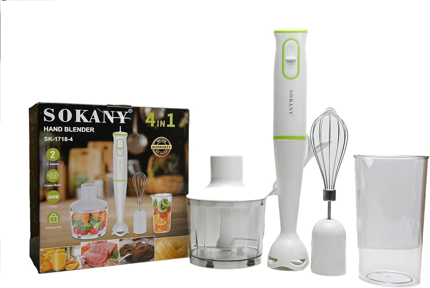 Sokany 4 in 1 Hand Blender for Fruits, and Coffee