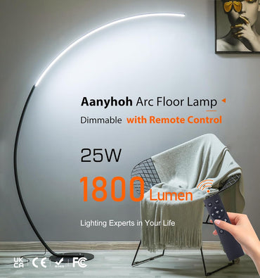 LED Arc Floor Lamp with Remote Control