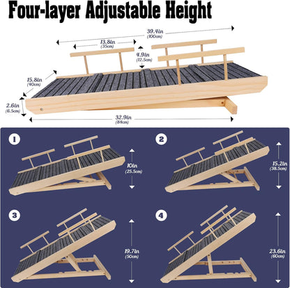 Non-Slip Folding Dog Ramps with Safety Side Rails