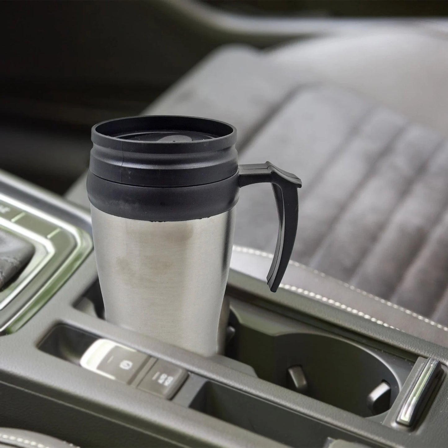 Stainless Steel Vacuum Insulated Travel Coffee Mug with Spill-Resistant Lid & Easy-Grip Handle, Double Wall Thermal Cup for Home, Office, Car & Outdoor Travel