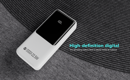 السعة 20000 مللي أمبير/ساعة/3.7 فولت، اللون: أسود/أبيض