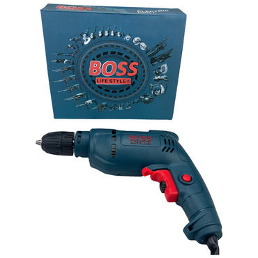 Boss Electric Drill 10mm with 400-600W Motor, 3200RPM Speed with Reversible Rotation