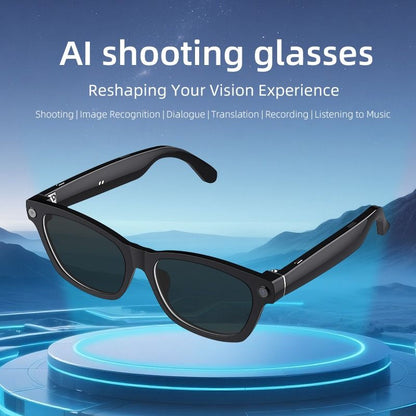 GL ONE AI-Powered Smart Glasses with HD Camera, 1080p Video Recording, Touch Control, AI Translation & Dialogue, IP65 Waterproof, Dual Speakers, 260mAh Battery, 512MB Storage