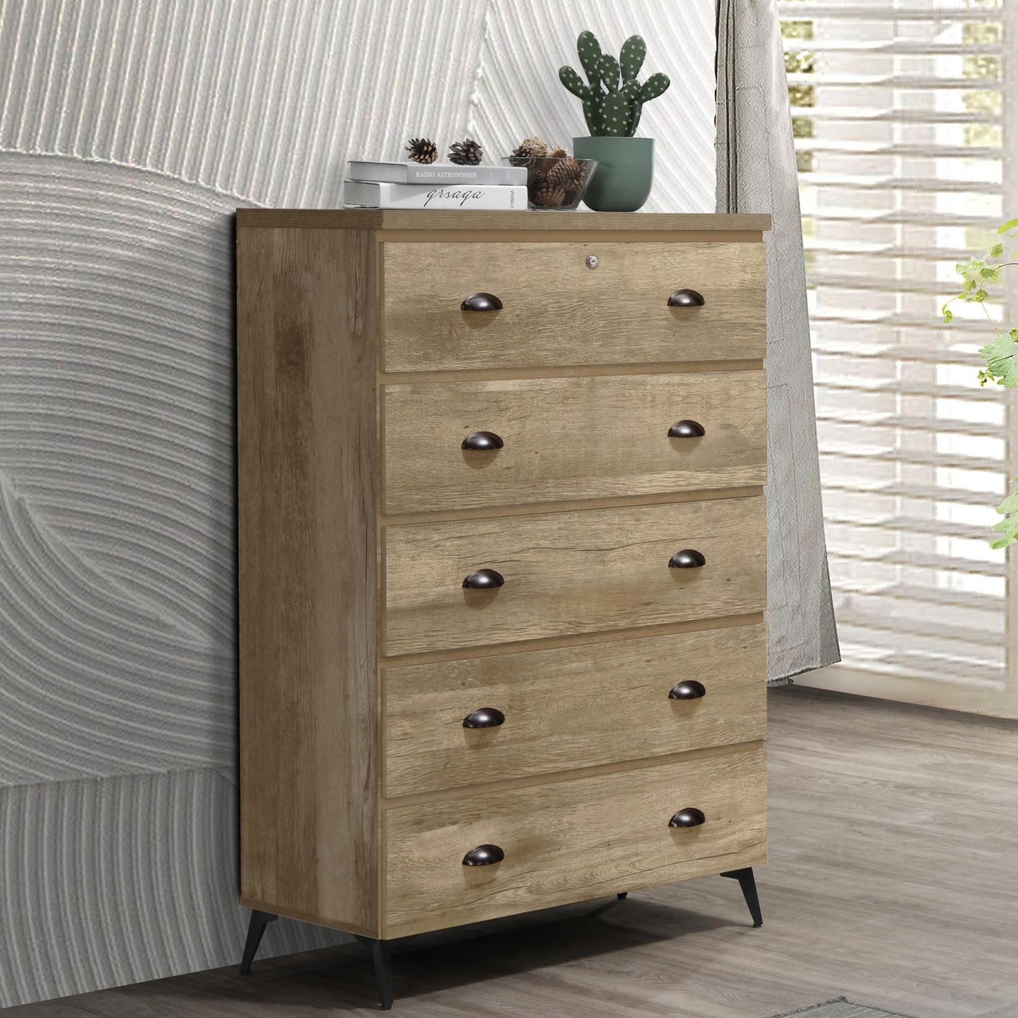 Malisyan Chest of 5 Drawers 129*80*40cm