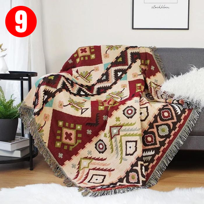 Bohemian Style Sofa Blanket 180x130 cm