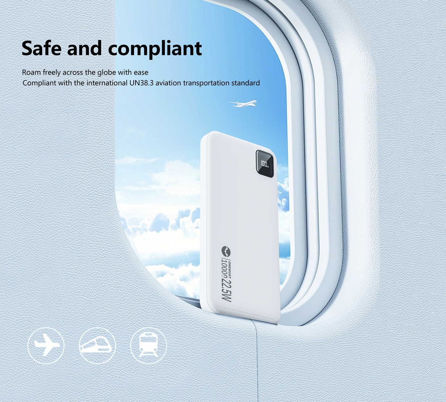 Capacity 10000mAh/3.7V, Colour - Black/White