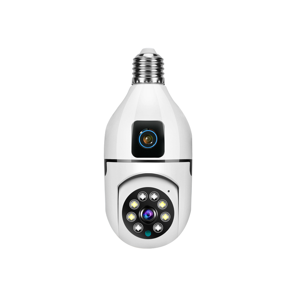 2MP HD Dual-Lens 360° Panoramic Surveillance Camera with Real-Time 2-Way Talk and Full-Color Night Vision, WiFi Enabled