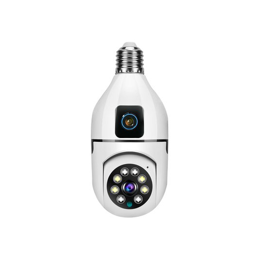 2MP HD Dual-Lens 360° Panoramic Surveillance Camera with Real-Time 2-Way Talk and Full-Color Night Vision, WiFi Enabled