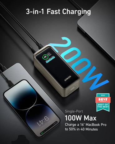Anker Prime 20,000mAh Power Bank (200W) Series 7 -Golden