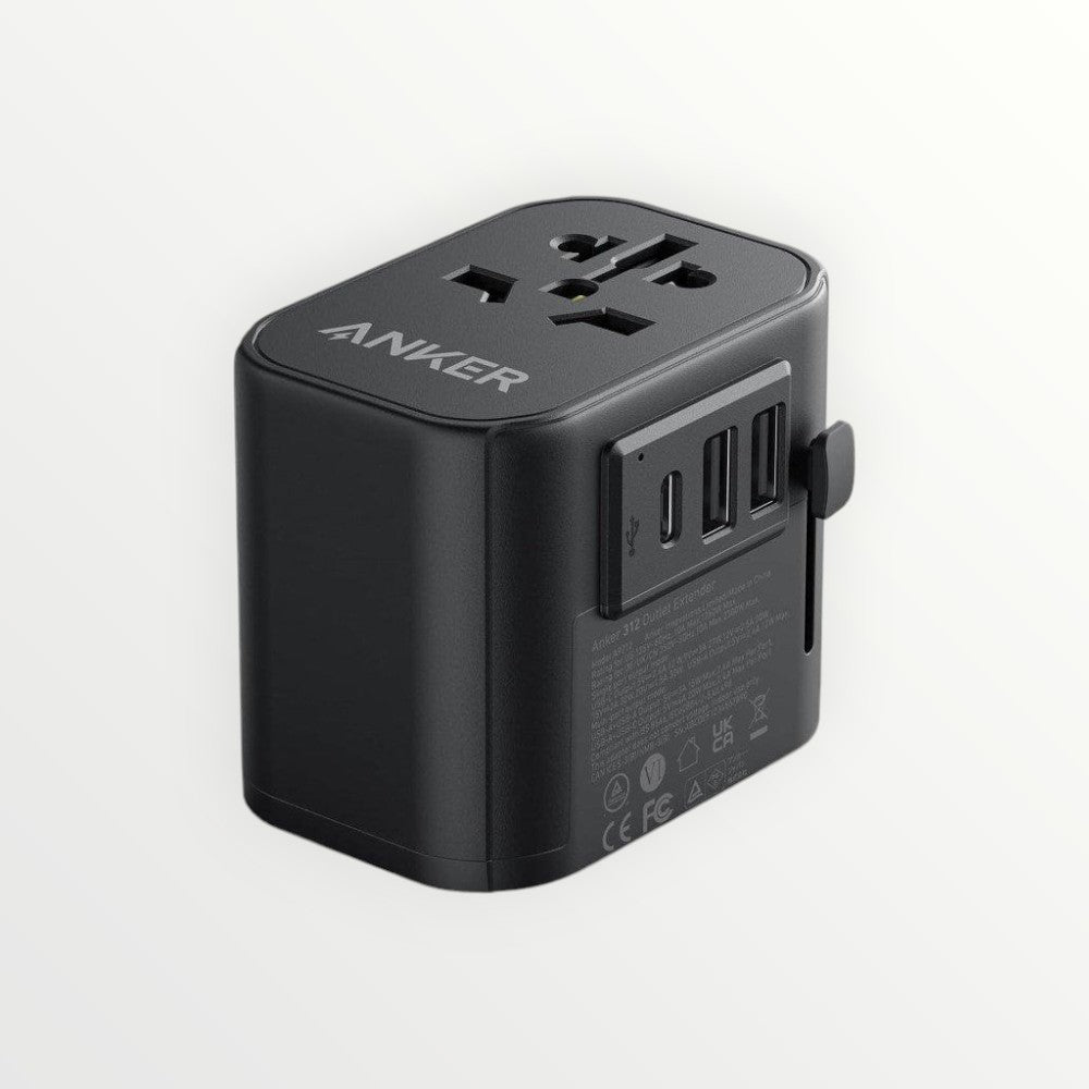 Anker PowerExtend USB-C Travel Adapter (4-in-1) -Black [A9212K11]