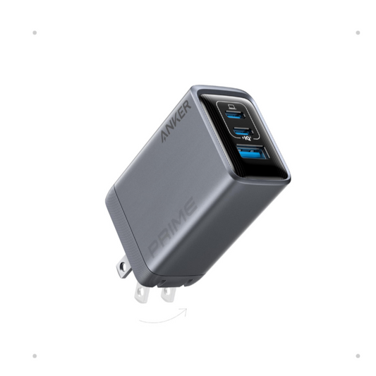 Anker Prime Charger (100W, 3 Ports, GaN) -Silver