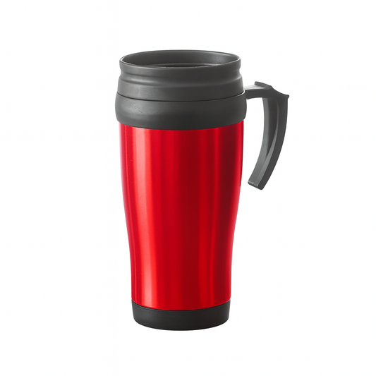 Stainless Steel Vacuum Insulated Travel Coffee Mug with Spill-Resistant Lid & Easy-Grip Handle, Double Wall Thermal Cup for Home, Office, Car & Outdoor Travel