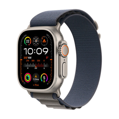 Apple Watch Ultra 2 GPS + Cellular, 49mm Titanium Case with Olive Alpine Loop - Medium