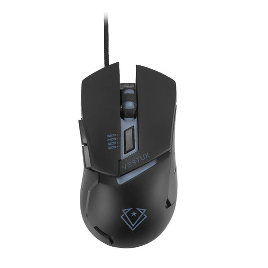 Vertux Dominator Highly Tactile Wired Ergonomic Mouse Black (6959144050164)