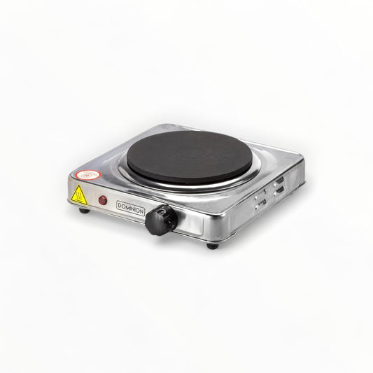 Dominion Stainless Steel Electric Hot Plate - Portable Single Burner with Adjustable Temperature Control