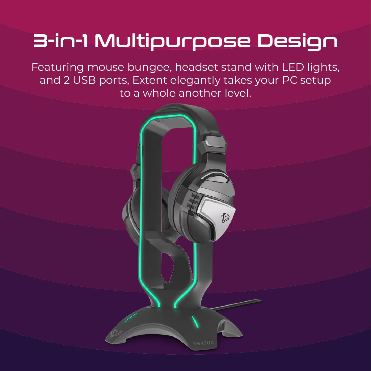 Vertux Extent Mouse Bungee Black (6959144047911)