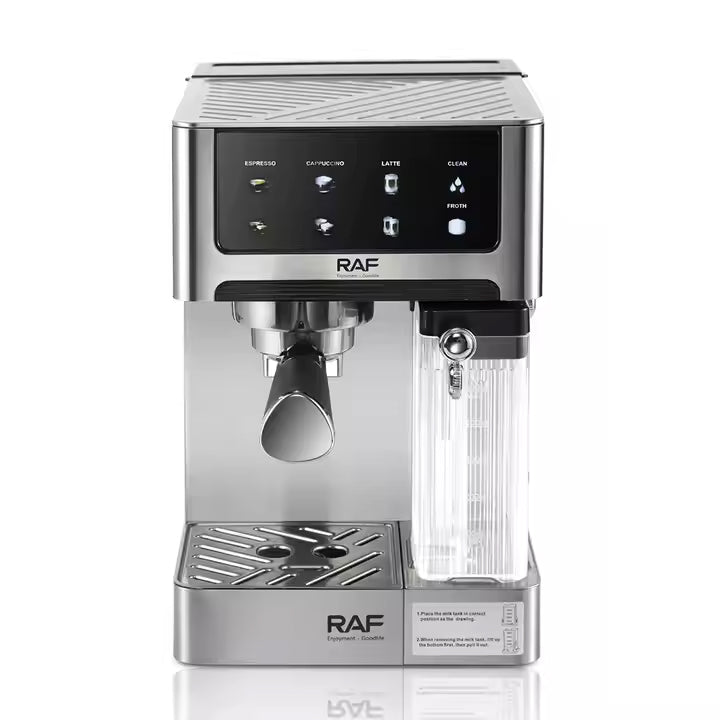 RAF 4-in-1 Automatic Stainless Steel Dual Coffee Maker Machine – 1.8L Capacity