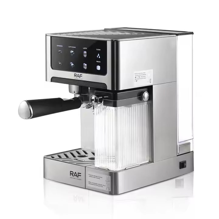 RAF 4-in-1 Automatic Stainless Steel Dual Coffee Maker Machine – 1.8L Capacity