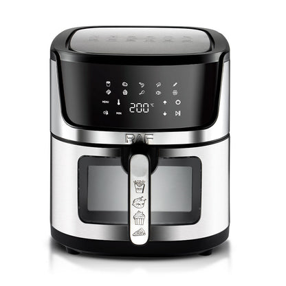 RAF 9L Digital Air Fryer with Touch Screen, 360° Hot Air Circulation, Oil-Free Cooking, Multipurpose Family-Sized Fryer - 1950W